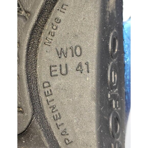 Oofos Women's Iridescent Black & Blue Oolala Luxe Flip Flops Size W10 2831 - Picture 8 of 16